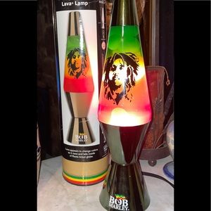 Bob Marley lava lamp with container